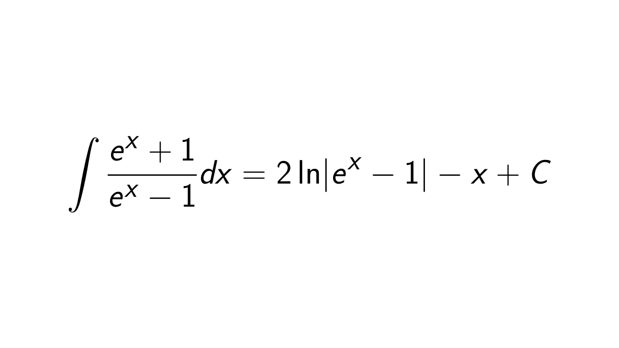 Read more about the article What is the integral of (e^x + 1)/(e^x – 1)?
